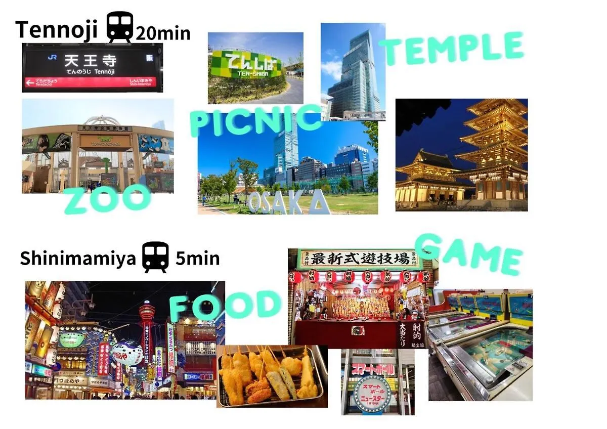 Apartmán 町屋　聖天坂　1F Or ２f Ósaka 0*,
